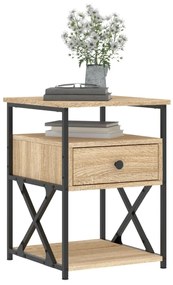 Mesa de cabeceira 40x42x55 cm derivados madeira carvalho sonoma
