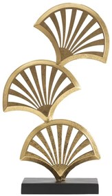 ESCULTURA FOLHA TRIPLA 23,5X10X44 CM