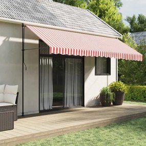 Tecido de substituição p/ toldo 4,5x3,5m riscas vermelho/branco