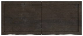 Tampo de mesa 120x50x(2-6) cm carvalho tratado castanho-escuro