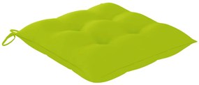 Cadeiras de jardim empiháveis c/ almofadões 4 pcs teca maciça