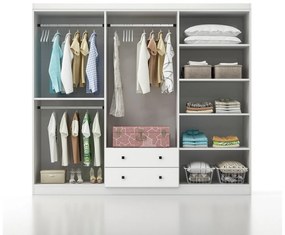 Guarda-roupa Lavinia - Branco - 210x186x50 cm