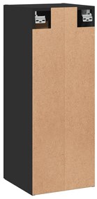 Armário de parede 34,5x34x90 cm derivados de madeira preto