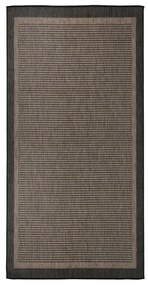 vidaXL Tapete de tecido plano para exterior 100x200 cm castanho-escuro
