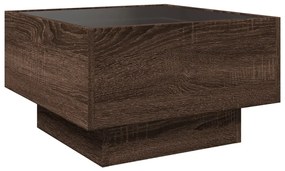 Mesa de centro c/ LEDs 50x50x30 cm derivados de madeira