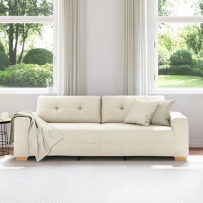 Sofá de 3 Lugares vidaXL em Linho 180 cm