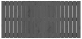 Cabeceira de parede 127,5x3x60 cm madeira de pinho maciça cinza