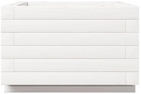 Vaso/floreira de jardim 40x40x26,5 cm pinho maciço branco