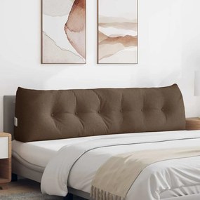 vidaXL Travesseiro para Costas Castanho 180 x 24 x 50 cm tecido