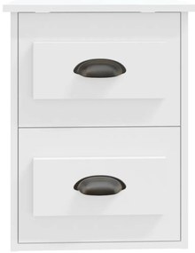 Mesa de cabeceira de parede 41,5x36x53 cm branco