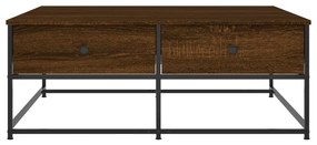 Mesa de centro 100x99x40 cm derivados madeira carvalho castanho