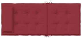 Almofadões p/ cadeira encosto alto 4 pcs oxford vermelho tinto