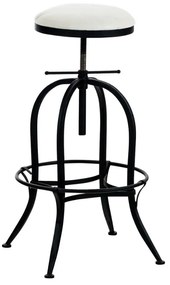 Banco de bar Radong 45 x 73-93 x 45 cm Preto