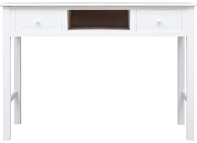 Secretária 108x45x76 cm madeira de paulownia maciça branco