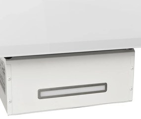 Exaustor de parede 60 cm aço e vidro temperado branco