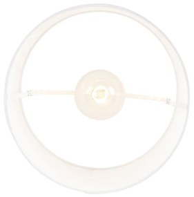 Luminária de teto com máscara de linho branco 35 cm - Combi branco Country / Rústico