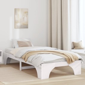 Estrutura de Cama Branca Madeira 90 x 190 cm Minimalista