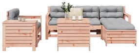 7 pcs conjunto sofás jardim madeira abeto-de-douglas