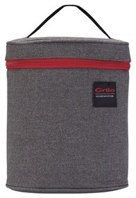Bolsa Térmica Cinza/Vermelho 4L - 19x11x22 cm