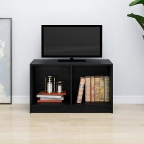 Móvel de TV 70x33x42 cm madeira de pinho maciça preto