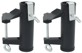 Grampos de guarda-sol para varanda 2 pcs 25-38 mm aço