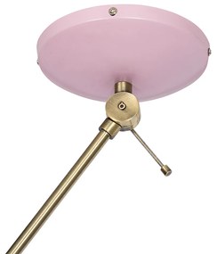 Candeeiro de teto retrô rosa com bronze - Milou Retro