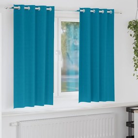 Cortinas com cortinas 2 pcs Turquesa 175 x 140 cm Poliéster