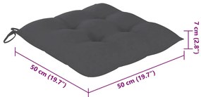 Cadeiras de jardim com almofadões 8 pcs acácia maciça