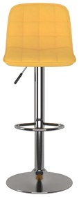 Bancos de bar 2 pcs tecido amarelo