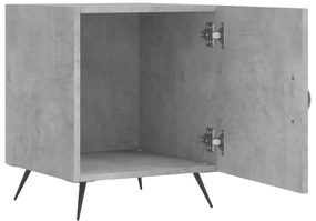 Mesa cabeceira 40x40x50cm derivados de madeira cinzento cimento
