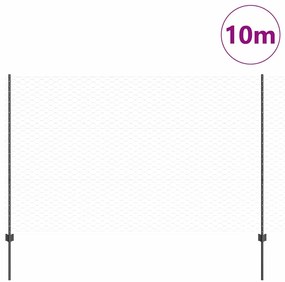 Postes de Cerca vidaXL 10 pcs Canal U Cinza 150 cm Aço