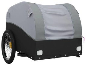Reboque para bicicleta 45 kg ferro preto e cinza