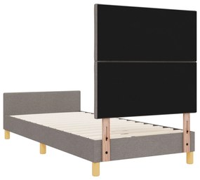 Cama vidaXL em Tecido Taupe - 90x200 cm
