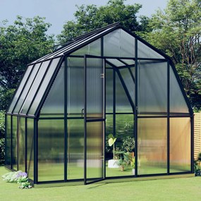 vidaXL Estufa com base alumínio 6,43 m² antracite