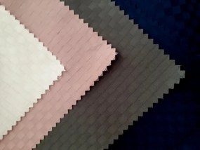 Jogo saco de edredão cetim 300 fios Rosa seco - Quadradinhos em jacquard: Para cama 180cm - 1 saco edredão 260 x 240 cm +  2 fronhas almofada 50x70 cm