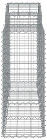 Cestos gabião arqueados 10 pcs 200x50x100/120 ferro galvanizado
