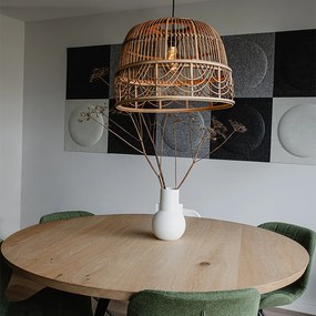 Candeeiro de suspensão em vime inteligente 49 cm com Wi-Fi G95 - Michelle