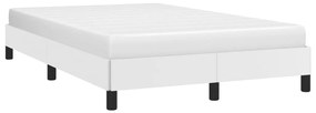 Estrutura de cama 120x200 cm couro artificial branco