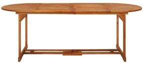 11 pcs conjunto de jantar para jardim 220x90x75cm acácia maciça