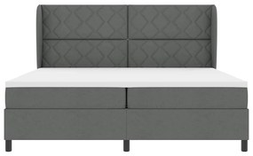 Cama Box com Colchão Cinza Escuro 200x200 cm