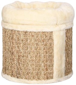 Ninho para gatos c/ almofadão luxuoso 33 cm ervas marinhas