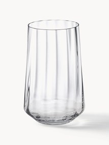 Copos de cristal com estrutura ranhurada Bernadotte, conjunto de 6