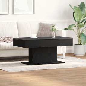Mesa de Café vidaXL Preta em Carvalho 96x50x45 cm Madeira Revestida