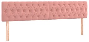 Cama boxspring com colchão 120x190 cm veludo rosa