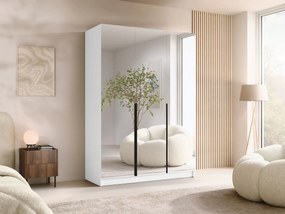 Roupeiro Closico Decoron III, Preto, Branco, 215x150x58cm, 148.5 kg, Portas para roupeiro: Com dobradiças