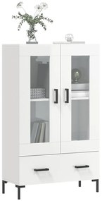 Aparador alto 69,5x31x115 cm derivados madeira branco brilhante