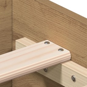 Estrutura de Cama com Gavetas Carvalho Artesanal Madeira Derivada