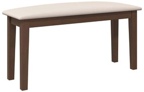 Banco 90 cm madeira seringueira maciça castanho