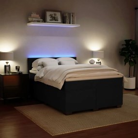 Cama com molas/colchão 160x200 cm veludo preto