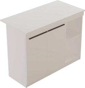 Ilha de Cozinha "Orren" - 120x88x60 cm - Branco - Design Moderno